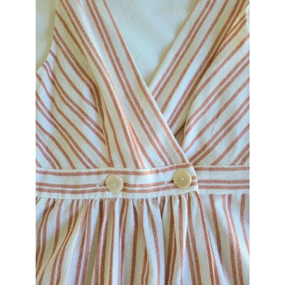 Zara Striped Mini Wrap Dress TRF Collection Women's Medium Sleeveless Wide Strap - Picture 4 of 7